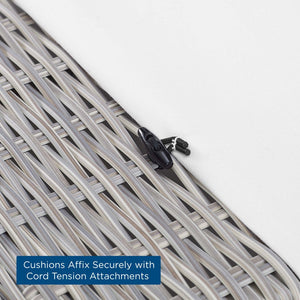 Modway Furniture Conway Outdoor Patio Wicker Rattan Armchair - Weather-Resistant, Stylish Seating for All Spaces Light Gray White EEI-3972-LGR-WHI