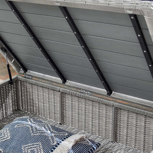 Modway Furniture Conway 45" Light Gray Wicker Rattan Coffee Table - Modern Outdoor Style for Patios & Balconies EEI-3982-LGR