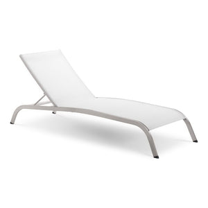 Modway Furniture Savannah Outdoor Chaise Lounge Set of 2 – Stylish, Durable, and Comfortable for Ultimate Relaxation White EEI-4005-WHI