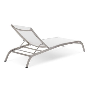 Modway Furniture Savannah Outdoor Chaise Lounge Set of 2 – Stylish, Durable, and Comfortable for Ultimate Relaxation White EEI-4005-WHI