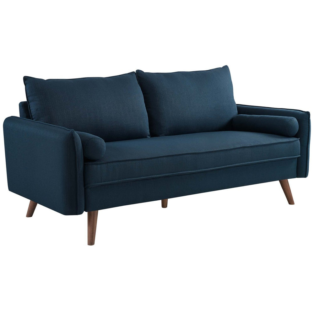 Modway Furniture Revive Upholstered Sofa and Loveseat Set - Modern Comfort with Classic Design for Your Living Room Azure EEI-4047-AZU-SET