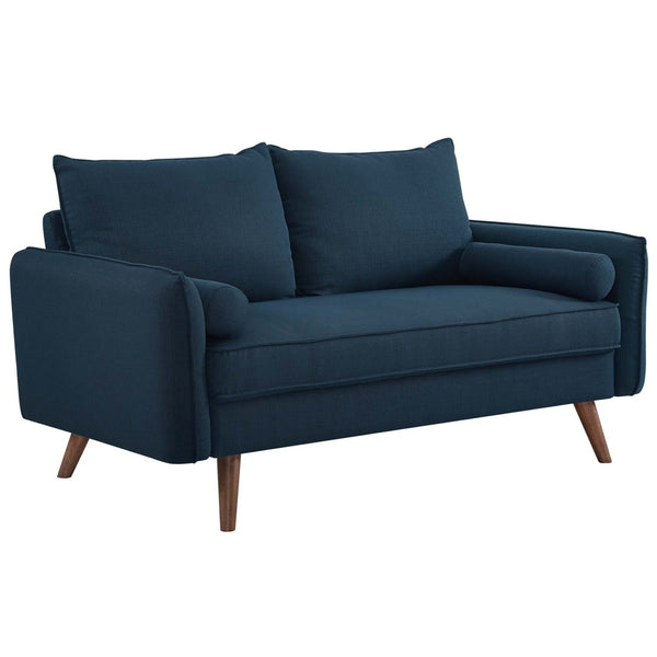 Modway Furniture Revive Upholstered Sofa and Loveseat Set - Modern Comfort with Classic Design for Your Living Room Azure EEI-4047-AZU-SET