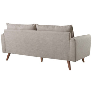 Modway Furniture Revive Upholstered Sofa and Loveseat Set - Modern Comfort with Classic Design for Your Living Room Beige EEI-4047-BEI-SET