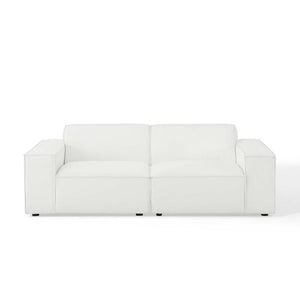 Modway Furniture Restore 2-Piece Sectional Sofa - Modern Upholstered Fabric for Stylish, Comfortable Living Room Design White EEI-4111-WHI