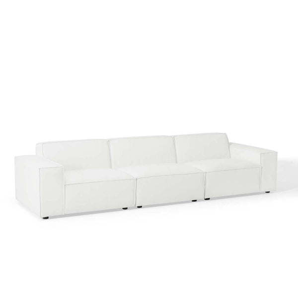 Modway Furniture Restore 3-Piece Modular Sectional Sofa - Modern Upholstered Design for Comfort & Versatile Spaces White EEI-4112-WHI