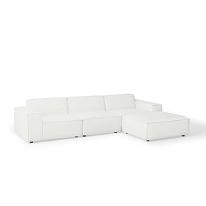 Modway Furniture Restore Modular 4-Piece Sectional Sofa - Stylish, Versatile Design with Plush Comfort for Any Space White EEI-4113-WHI