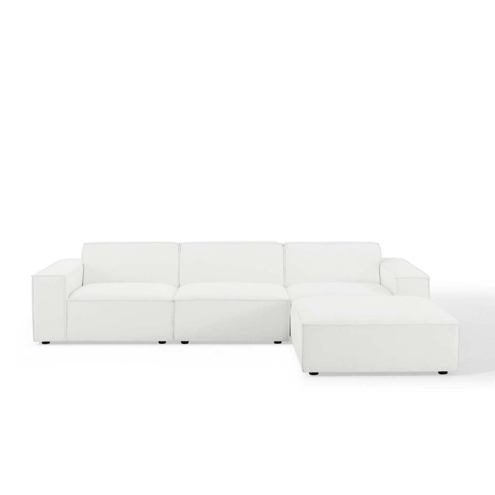 Modway Furniture Restore Modular 4-Piece Sectional Sofa - Stylish, Versatile Design with Plush Comfort for Any Space White EEI-4113-WHI