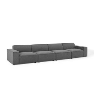 Modway Furniture Restore 4-Piece Modular Sectional Sofa - Modern Minimalist Design for Elegant Living Spaces Charcoal EEI-4114-CHA