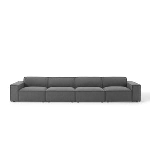 Modway Furniture Restore 4-Piece Modular Sectional Sofa - Modern Minimalist Design for Elegant Living Spaces Charcoal EEI-4114-CHA