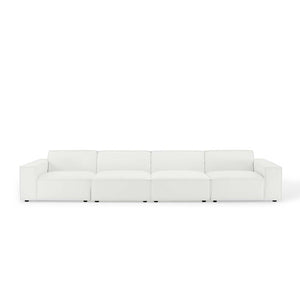 Modway Furniture Restore 4-Piece Modular Sectional Sofa - Modern Minimalist Design for Elegant Living Spaces White EEI-4114-WHI