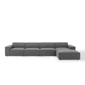 Modway Furniture Restore 5-Piece Modular Sectional Sofa by Modway - Modern Design, Comfort, and Versatile Layouts Charcoal EEI-4115-CHA