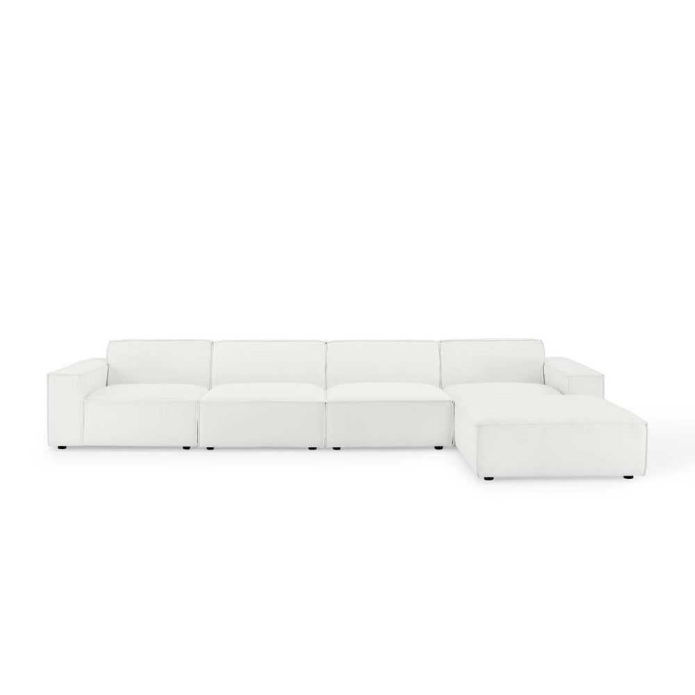 Modway Furniture Restore 5-Piece Modular Sectional Sofa by Modway - Modern Design, Comfort, and Versatile Layouts White EEI-4115-WHI