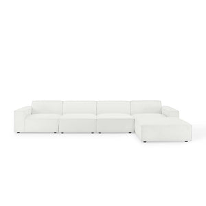 Modway Furniture Restore 5-Piece Modular Sectional Sofa by Modway - Modern Design, Comfort, and Versatile Layouts White EEI-4115-WHI