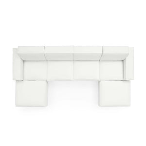 Modway Furniture Restore 6-Piece Sectional Sofa by Modway – Modern Minimalist Design with Comfort and Flexibility White EEI-4116-WHI