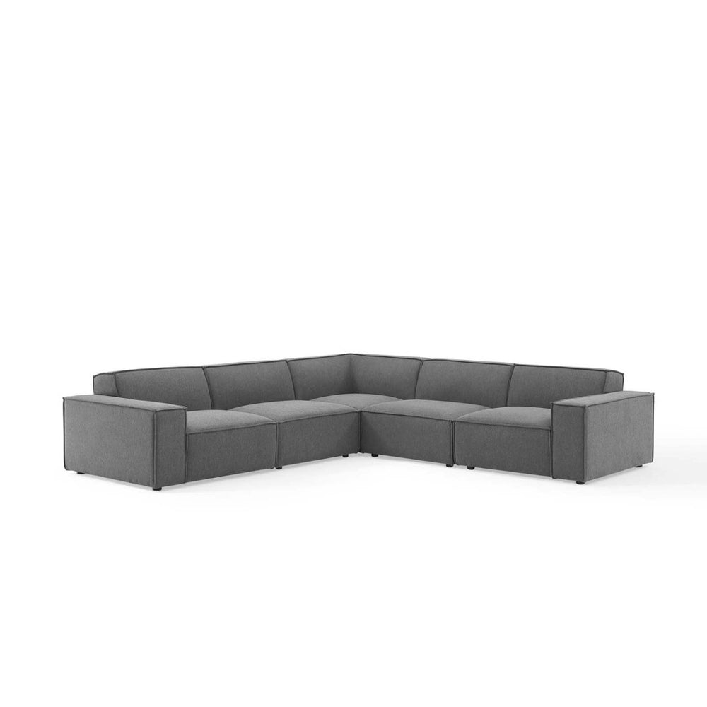 Modway Furniture Restore 5-Piece Modular Sectional Sofa by Modway - Charcoal, Stylish Comfort for Any Living Space EEI-4117-CHA