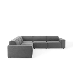 Modway Furniture Restore 5-Piece Modular Sectional Sofa by Modway - Charcoal, Stylish Comfort for Any Living Space EEI-4117-CHA