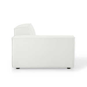 Modway Furniture Restore Modular 5 Piece Sectional Sofa with French Piping and Pocket Coil Support EEI-4117-WHI