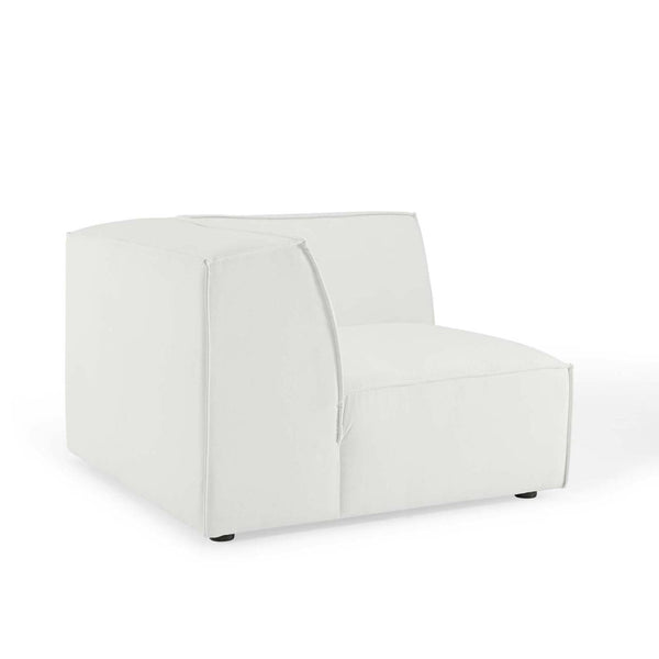 Modway Furniture Restore Modway Six Piece Modular Sectional with Ottoman Polyester Upholstered Lounge Sofa EEI-4118-WHI