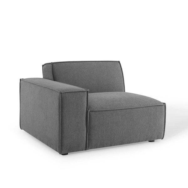 Modway Furniture Restore 7-Piece Modular Sectional Sofa - Charcoal, Modern Comfort with Versatile Layout Options EEI-4120-CHA