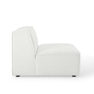 Modway Furniture Restore Modway 7 Piece Modular Sectional Sofa with French Piping in Polyester Fabric EEI-4120-WHI