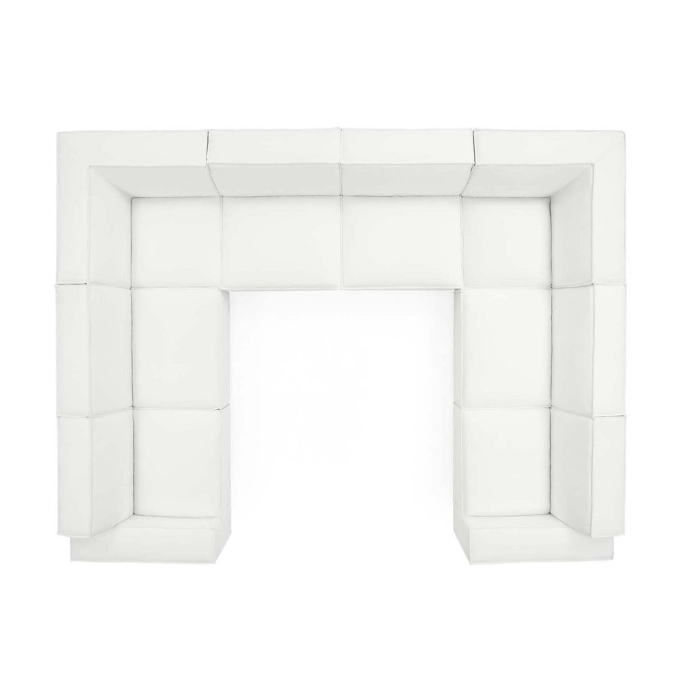 Modway Furniture Restore Modular Sectional Sofa with French Piping and Pocket Coil Cushion Support EEI-4121-WHI