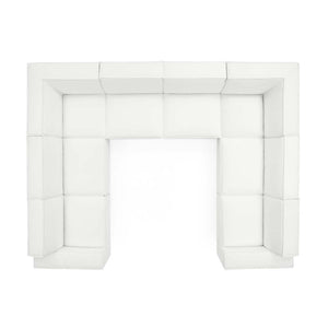 Modway Furniture Restore Modular Sectional Sofa with French Piping and Pocket Coil Cushion Support EEI-4121-WHI