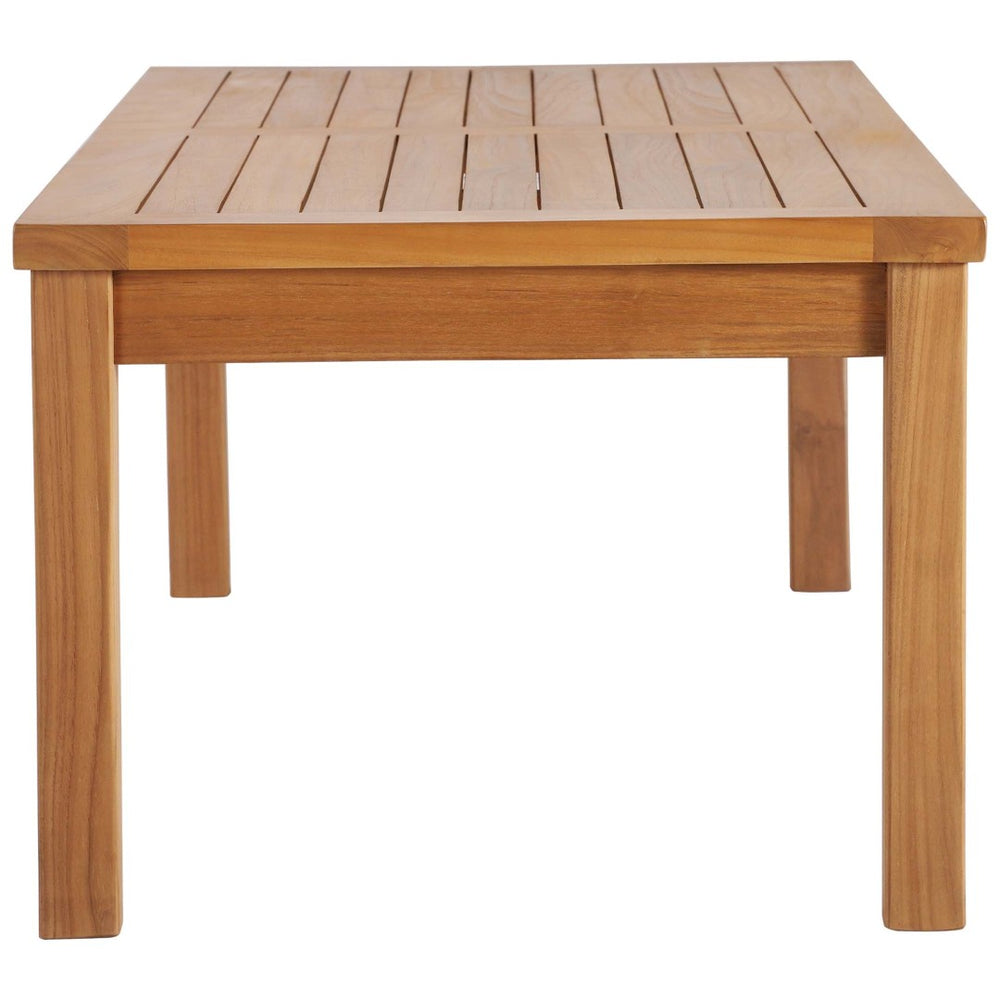 Modway Furniture Upland Outdoor Teak Wood Coffee Table - Durable, Weather-Resistant Design for Patios & Gardens EEI-4122-NAT