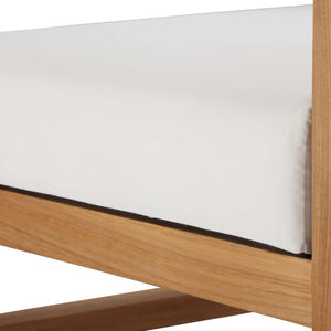 Modway Furniture Upland Outdoor Patio Right-Arm Chair - Durable Teak, Modern Design, Perfect for Stylish Spaces EEI-4123-NAT-WHI