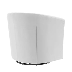 Modway Furniture Prospect Tufted Swivel Armchair - Stylish Performance Velvet with Mid-Century Charm for Any Space Light Gray EEI-4138-LGR