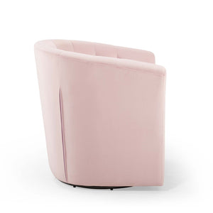 Modway Furniture Prospect Tufted Swivel Armchair - Stylish Performance Velvet with Mid-Century Charm for Any Space Pink EEI-4138-PNK