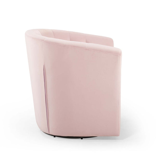 Modway Furniture Prospect Tufted Swivel Armchair - Stylish Performance Velvet with Mid-Century Charm for Any Space Pink EEI-4138-PNK
