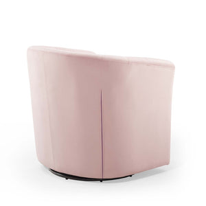Modway Furniture Prospect Tufted Swivel Armchair - Stylish Performance Velvet with Mid-Century Charm for Any Space Pink EEI-4138-PNK