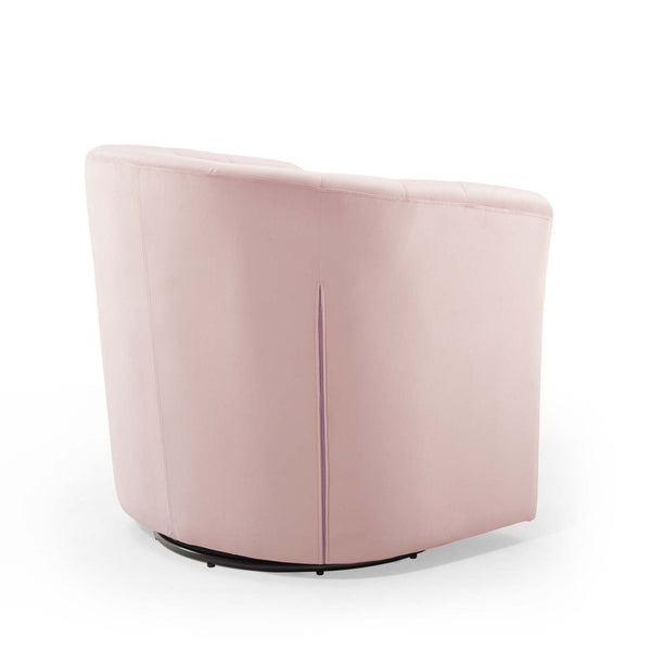 Modway Furniture Prospect Tufted Swivel Armchair - Stylish Performance Velvet with Mid-Century Charm for Any Space Pink EEI-4138-PNK