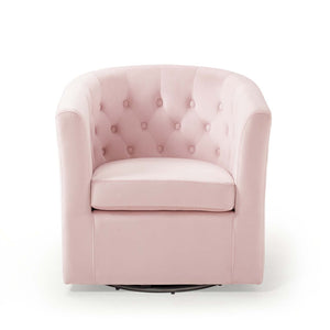 Modway Furniture Prospect Tufted Swivel Armchair - Stylish Performance Velvet with Mid-Century Charm for Any Space Pink EEI-4138-PNK