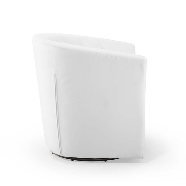 Modway Furniture Prospect Tufted Swivel Armchair - Stylish Performance Velvet with Mid-Century Charm for Any Space White EEI-4138-WHI