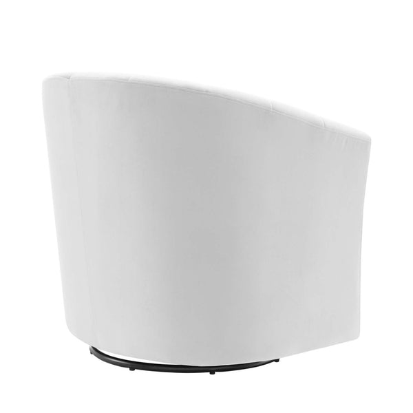 Modway Furniture Prospect Performance Velvet Swivel Armchair - Retro-Modern Design for Ultimate Comfort & Style Light Gray EEI-4139-LGR