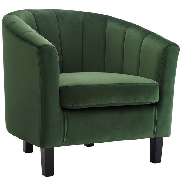 Modway Furniture Prospect Channel-Tufted Performance Velvet Armchair Set of 2 – Stylish Comfort for Any Living Space Emerald EEI-4150-EME