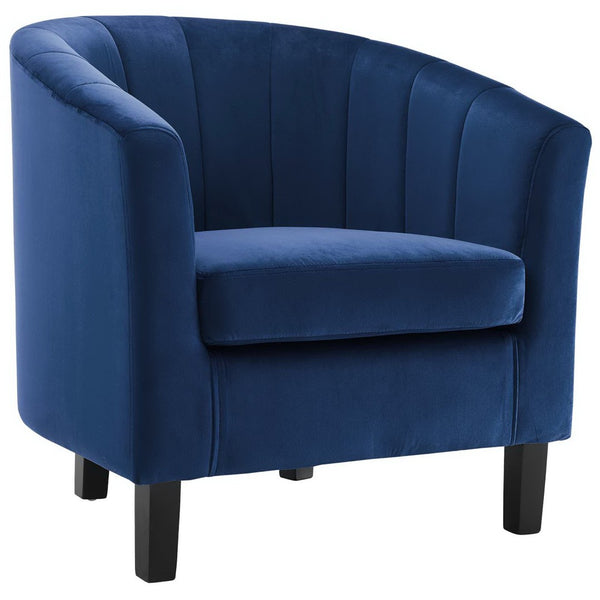 Modway Furniture Prospect Channel-Tufted Performance Velvet Armchair Set of 2 – Stylish Comfort for Any Living Space Navy EEI-4150-NAV