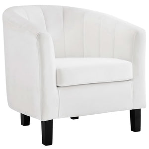 Modway Furniture Prospect Channel-Tufted Performance Velvet Armchair Set of 2 – Stylish Comfort for Any Living Space White EEI-4150-WHI