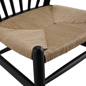 Modway Furniture Flourish Spindle Wood Dining Side Chair Set of 2 - Scandinavian Design for Modern Home Aesthetics Black EEI-4168-BLK