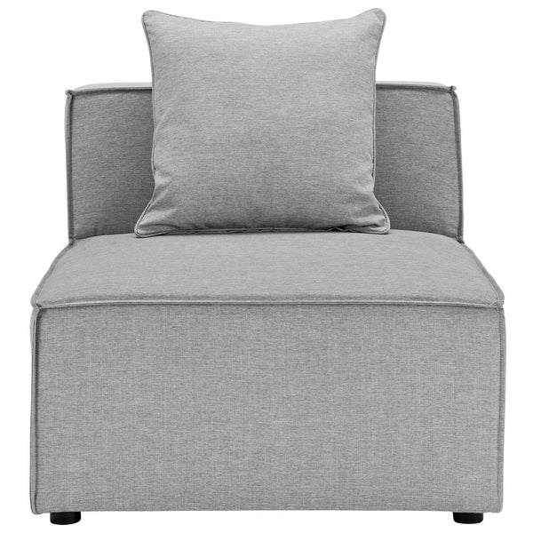 Modway Furniture Saybrook Outdoor Patio Armless Sectional Chair - All-Weather Comfort for Stylish Coastal Living Gray EEI-4209-GRY