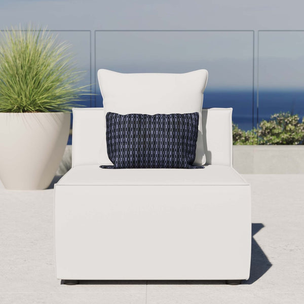 Modway Furniture Saybrook Outdoor Patio Armless Sectional Chair - All-Weather Comfort for Stylish Coastal Living White EEI-4209-WHI