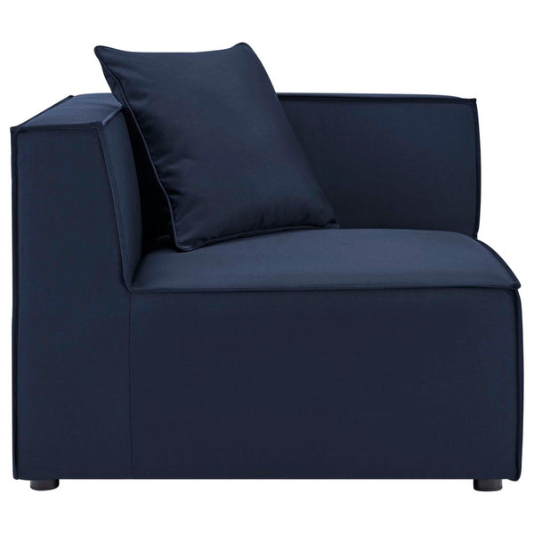 Modway Furniture Saybrook Outdoor Patio Upholstered Corner Chair - Weather-Resistant, Comfortable & Stylish Seating Navy EEI-4210-NAV