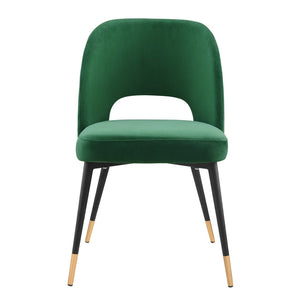 Modway Furniture Rouse Performance Velvet Dining Side Chair - Stylish Mid-Century Design for Elegant Interiors Emerald EEI-4212-EME