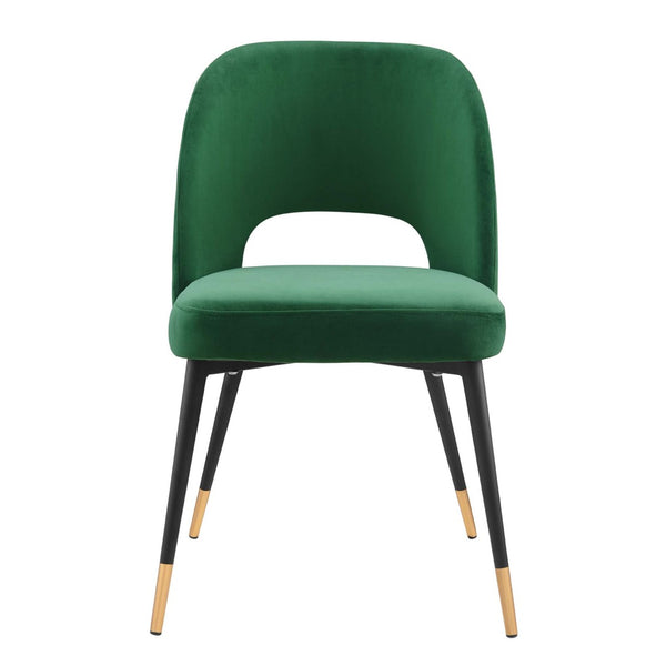 Modway Furniture Rouse Performance Velvet Dining Side Chair - Stylish Mid-Century Design for Elegant Interiors Emerald EEI-4212-EME