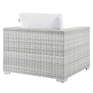 Modway Furniture Convene Outdoor Patio Armchair - Stylish Modular Design with Weather-Resistant Comfort and Style Light Gray White EEI-4297-LGR-WHI