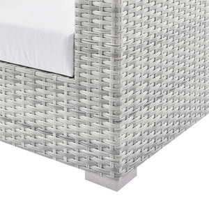 Modway Furniture Convene Outdoor Patio Armchair - Stylish Modular Design with Weather-Resistant Comfort and Style Light Gray White EEI-4297-LGR-WHI