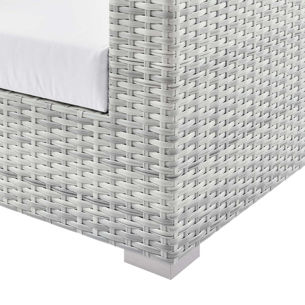 Modway Furniture Convene Outdoor Patio Armchair - Stylish Modular Design with Weather-Resistant Comfort and Style Light Gray White EEI-4297-LGR-WHI