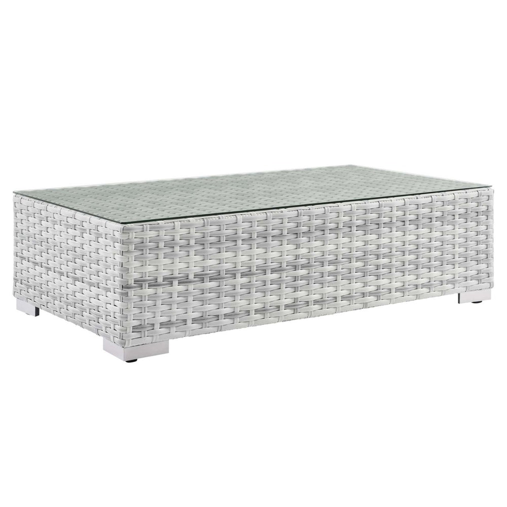 Modway Furniture Convene Outdoor Coffee Table - Stylish Light Gray Patio Centerpiece with Weather-Resistant Design EEI-4299-LGR