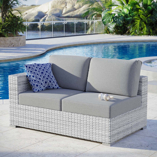 Modway Furniture Convene Outdoor Patio Left-Arm Loveseat - Stylish, Durable, Weather-Resistant Seating for Relaxation EEI-4303-LGR-GRY